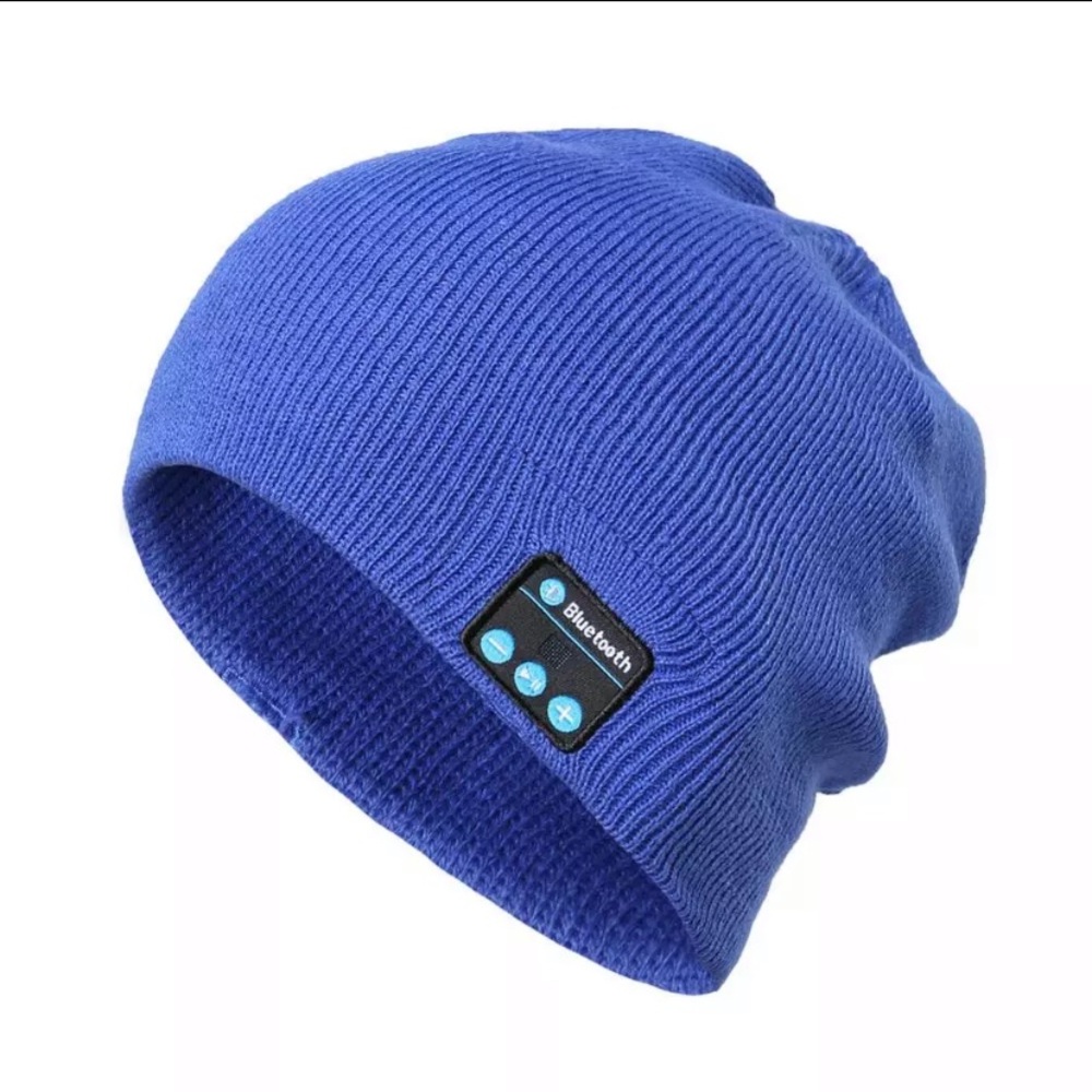 Blue Sport wireless bluetooth headset beanie hat.